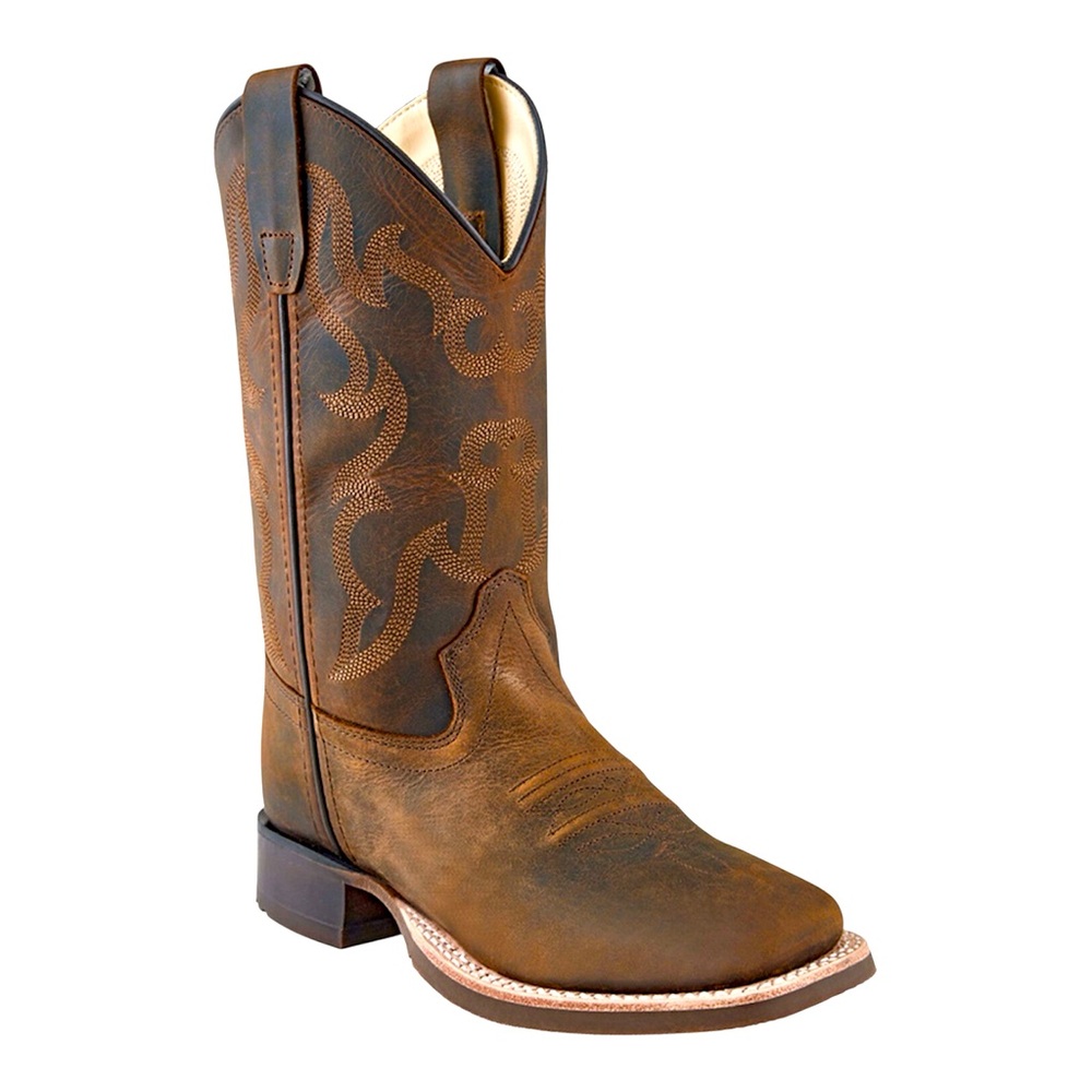 CODY JAMES BOYS' NASH DISTRESSED WESTERN BOOTS - BROAD SQUARE TOE